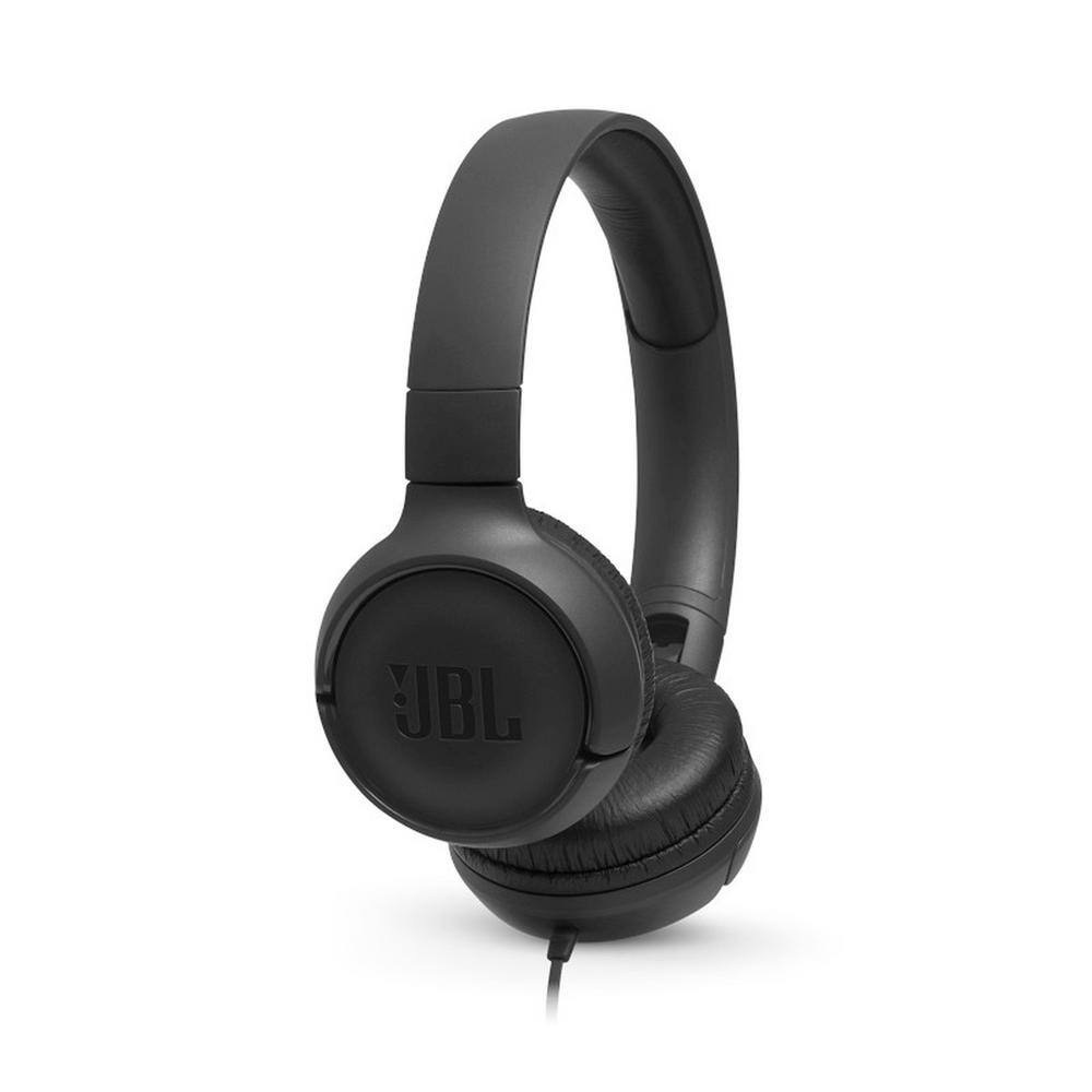 JBL Tune 500 Wired On-Ear Headphones in Black